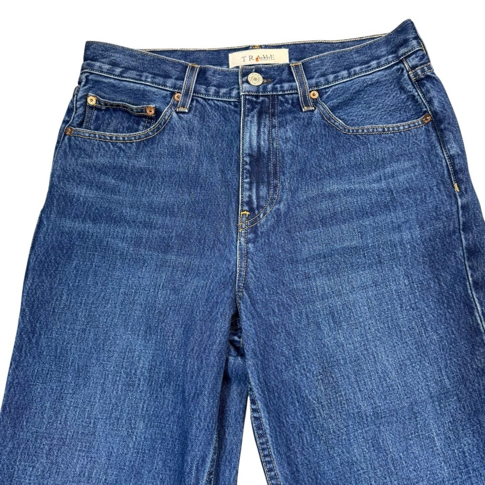 TRAVE Vivienne Cropped Straight-Leg Jeans In Borrowed Time Size 28 - Picture 10 of 12